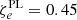 $ \zeta_e^{\rm PL} = 0.45 $