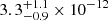 $ 3.3^{+1.1}_{-0.9}\times10^{-12} $