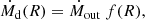 $$ \begin{aligned}&\dot{M}_{\rm d}(R) = \dot{M}_{\rm out}\ f(R), \end{aligned} $$