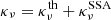 $ \kappa_\nu = \kappa_\nu^{\rm th} + \kappa_\nu^{\rm SSA} $