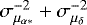 $\sigma_{\mu_{\alpha*}}^{-2}&#x002B;\sigma_{\mu_{\delta}}^{-2}$