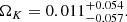 $$ \begin{aligned} \Omega _K = 0.011^{+0.054}_{-0.057}. \end{aligned} $$