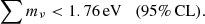 $$ \begin{aligned} \sum m_\nu < 1.76\,\mathrm{eV} \quad \mathrm{(95\%\,CL)}. \end{aligned} $$