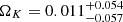 $ \Omega_K=0.011^{+0.054}_{-0.057} $
