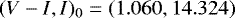 $(V-I, I)_0=(1.060, 14.324)$