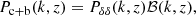$$ \begin{aligned} P_{\rm c+b}(k,z) = P_{\delta \delta }(k,z) \mathcal{B} (k,z), \end{aligned} $$