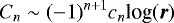 \begin{equation*}C_n \sim (-1)^{n&#x002B;1}c_n\textrm{log}({\bm r}) \end{equation*}