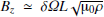 $ B_z\simeq \delta{\mathit{\Omega}}L \sqrt{{{\upmu}}_0\rho} $