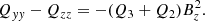 $$ \begin{aligned} Q_{{ yy}}-Q_{zz} =-(Q_3+Q_2) B_z^2. \end{aligned} $$