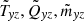 $ \tilde T_{\mathit{y}z}, \tilde Q_{\mathit{y}z},\tilde m_{\mathit{y}z} $