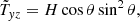 $$ \begin{aligned} {\tilde{T}}_{{ y}z}= H \cos \theta \sin ^2\theta , \end{aligned} $$