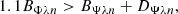 $$ \begin{aligned} 1.1 B_{{\Phi }{\lambda }{n}} > B_{{\Psi }{\lambda }{n}} + D_{{\Psi }{\lambda }{n}}, \end{aligned} $$