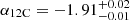 $ \alpha_{\mathrm{12C}}=-1.91^{+0.02}_{-0.01} $