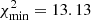 $ \chi^{2}_{\mathrm{min}}=13.13 $