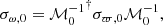 $$ \begin{aligned} \sigma _{\omega ,0} = {\mathcal{M}^{-1}_0}^\dagger \sigma _{\varpi ,0}\mathcal{M}^{-1}_0, \end{aligned} $$