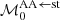 $ {\cal M}^{\mathrm{AA} \leftarrow \mathrm{st}}_0 $