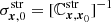$ \sigma_{{{\boldsymbol x}},0}^{\mathrm{str}} = [\mathbb{C}_{{{\boldsymbol{x}},{\boldsymbol{x}}}_0}^{\mathrm{str}}]^{-1} $