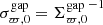 $ {\sigma}_{\varpi,0}^{\mathrm{gap}} = {\Sigma_{\varpi,0}^{\mathrm{gap}}}^{-1} $