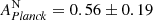 $ A^{\mathrm{N}}_{\mathit{Planck}}=0.56 \pm 0.19 $