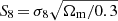 $ S_8\,{=}\,\sigma_8 \sqrt{\Omega_{\mathrm{m}}/0.3} $