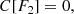 $$ \begin{aligned} C[F_2]=0 , \end{aligned} $$