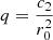 $ q=\frac{c_2}{r_0^2} $