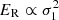 $ E_{\rm R}\propto \sigma_1^2 $