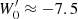 $ W_0^\prime\approx -7.5 $