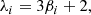 $$ \begin{aligned} \lambda _i&= 3\beta _i + 2, \end{aligned} $$