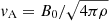 $ \mathit{v}_{\mathrm{A}} = B_0 / \sqrt{4 \pi \rho} $