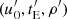 $ (u_0^\prime, t_{\rm E}^\prime, \rho^\prime) $