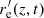 $ r^\prime_{{\rm e}}(z,t) $