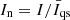$ I_{\mathrm{n}}=I/\bar{I}_{\mathrm{qs}} $