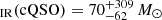 $ _{\mathrm{IR}}(\mathrm{cQSO}) = 70^{+309}_{-62}\,M_{\odot} $
