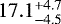 $17.1^{&#x002B;4.7}_{-4.5}$