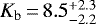 $K_{\textrm{b}}\,{=}\,8.5^{&#x002B;2.3}_{-2.2}$