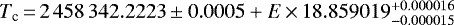 $T_{\textrm{c}}\,{=}\,2\,458\,342.2223\pm0.0005 &#x002B; E\,{\times}\,18.859019^{&#x002B;0.000016}_{-0.000015}$