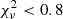 $ \chi^{2}_{\nu} < 0.8 $