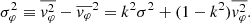 $$ \begin{aligned} \sigma _\varphi ^2\equiv \overline{{ v}_\varphi ^2}-\overline{{ v}_\varphi }^2=k^2\sigma ^2+(1-k^2)\overline{{ v}_\varphi ^2}. \end{aligned} $$
