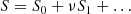 $$ \begin{aligned} S=S_0 + \nu S_1 + \dots \end{aligned} $$