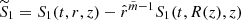 $$ \begin{aligned} \widetilde{S}_1 = S_1(t,r,z) - \hat{r}^{\tilde{m}-1} S_1(t, R(z),z) \end{aligned} $$