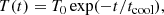 $$ \begin{aligned} T(t) = T_0 \exp (-t/t_{\rm cool}), \end{aligned} $$