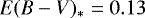 $E(B-V)_*= 0.13$