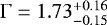 $\Gamma = 1.73_{-0.15}^{&#x002B;0.16}$