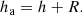 $$ \begin{aligned} h_\mathrm{a} = h + R . \end{aligned} $$