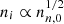 $ n_i \propto n_{n,0} ^{1/2} $