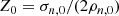 $$ \begin{aligned} Z_0 = \sigma _{n,0}/ (2\rho _{n,0}) \end{aligned} $$