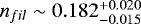 $n_{fil}\sim0.182_{-0.015}^{&#x002B;0.020}$