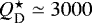 $Q_{\textrm{D}}^{\star}\simeq 3000$