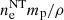 $ n_{\mathrm{e}}^{\mathrm{NT}} m_{\mathrm{p}}/ \rho $